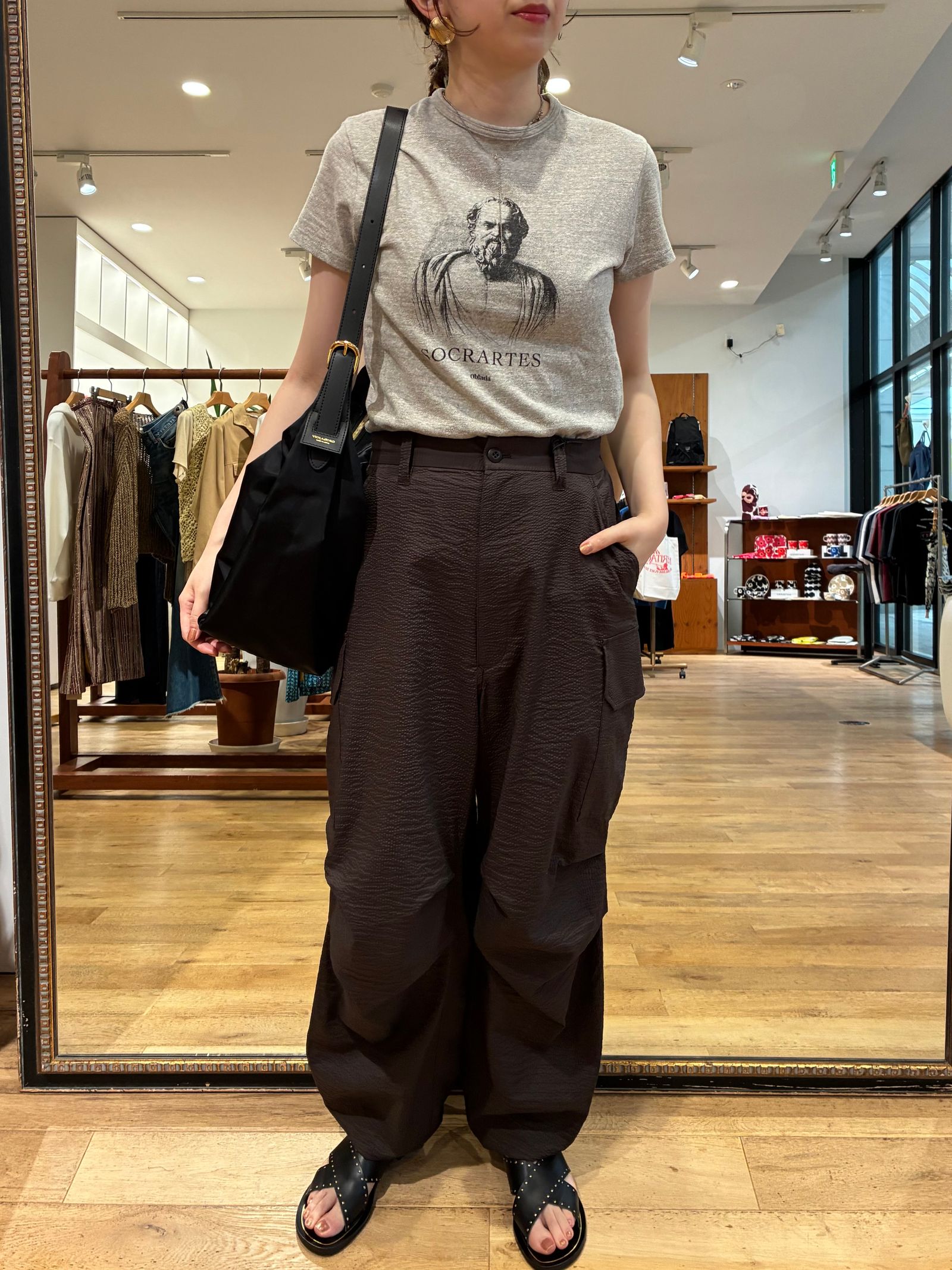 ソクラテスプリントTシャツでobladaコーデ