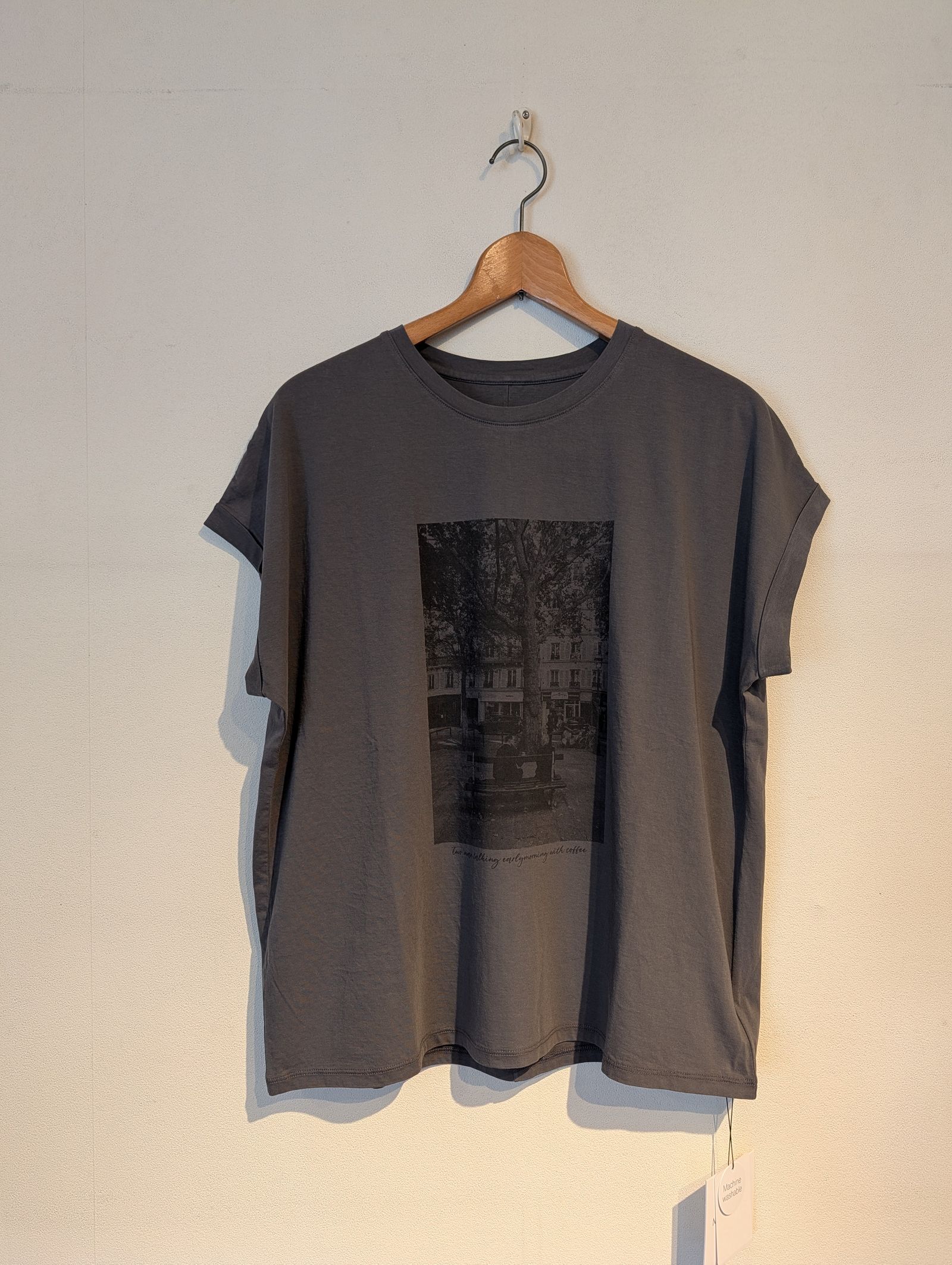 フォトプリントt-shirt / フォトプリントTシャツ / Tシャツ / グレー