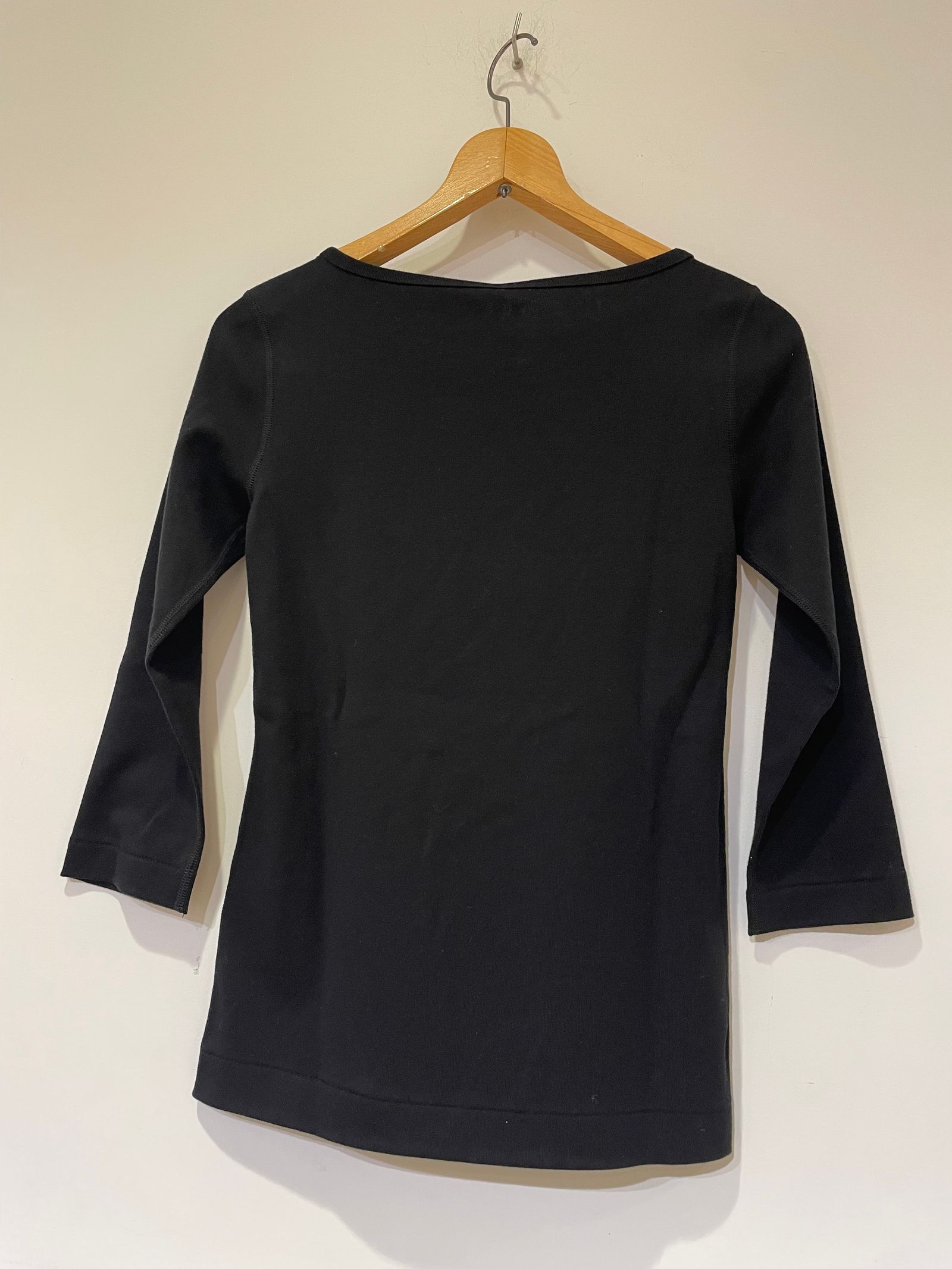 ジンジャー 七分袖 / ボートネックカットソー / ブラック