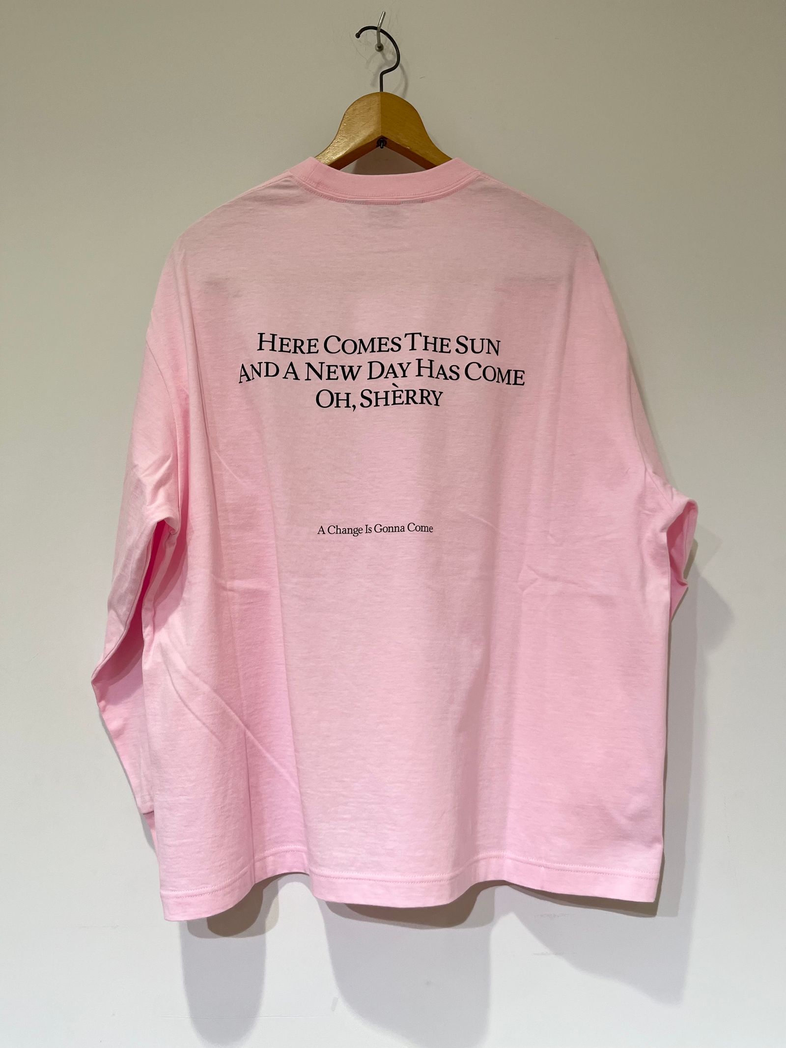 Oh Sherry / "New Day" L/S Tee / ロンT /ロングスリーブTシャツ / ピンク