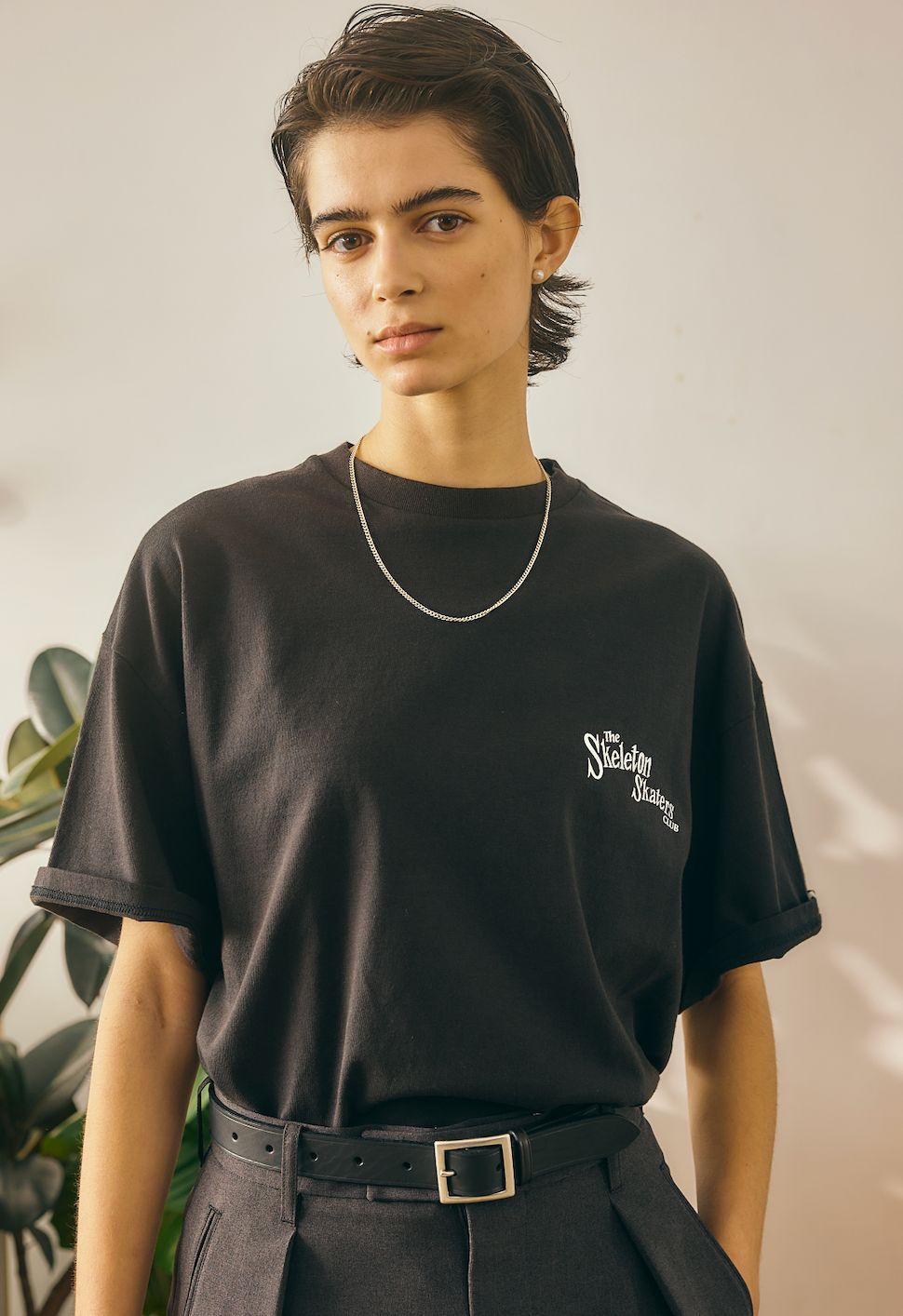 SKELETON TEE / バックプリントTシャツ / ブラック