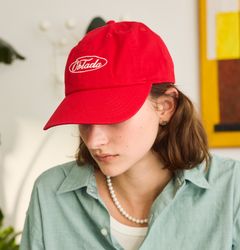OVAL LOGO CAP / 刺繍キャップ / レッド