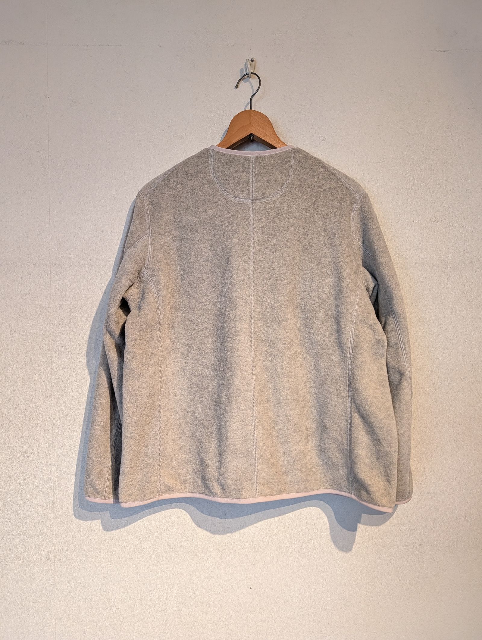 Women's Fleece Collarless Jacket / フリースカラーレスジャケット / マーブル