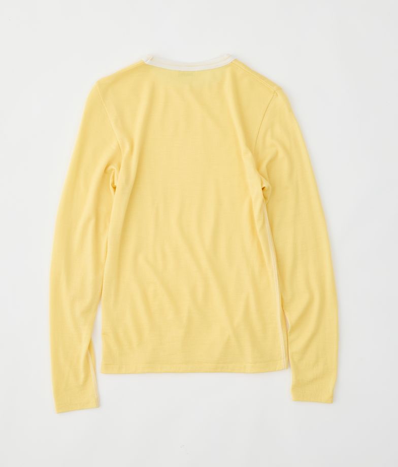 WOOL LONGTEE / リンガーロンT / イエロー