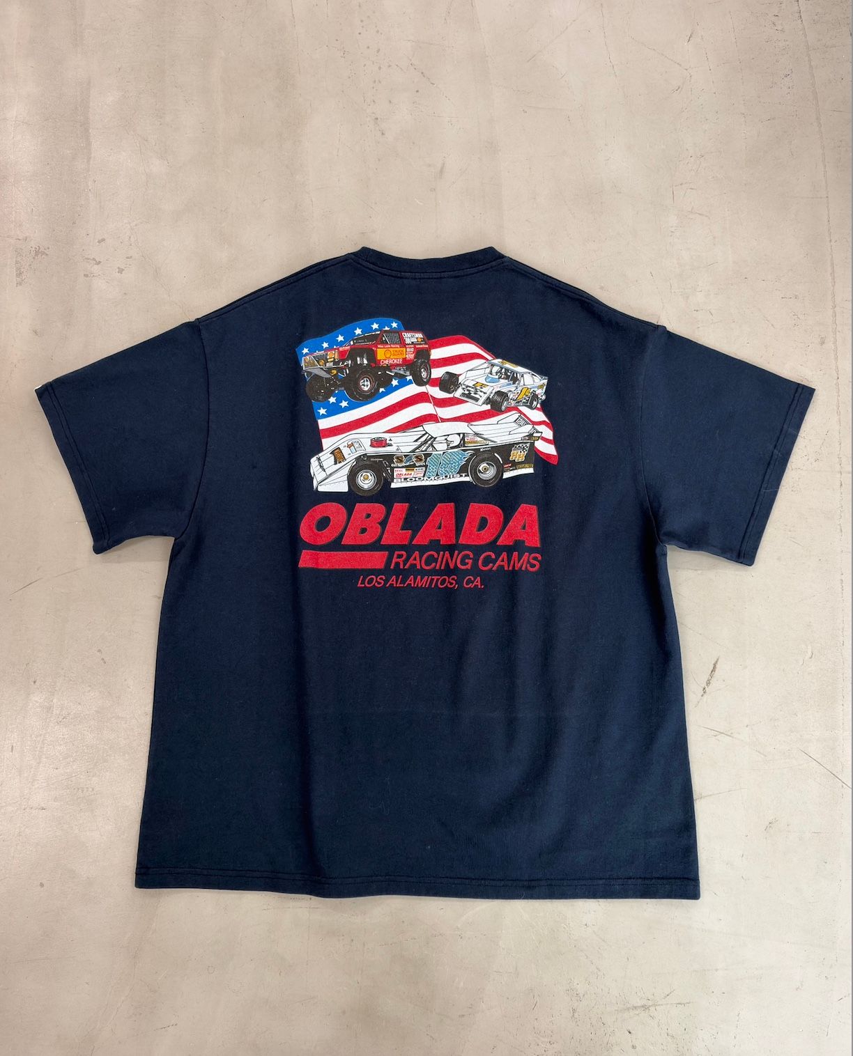 Oblada RACING TEE / レーシングプリントTシャツ / ネイビー