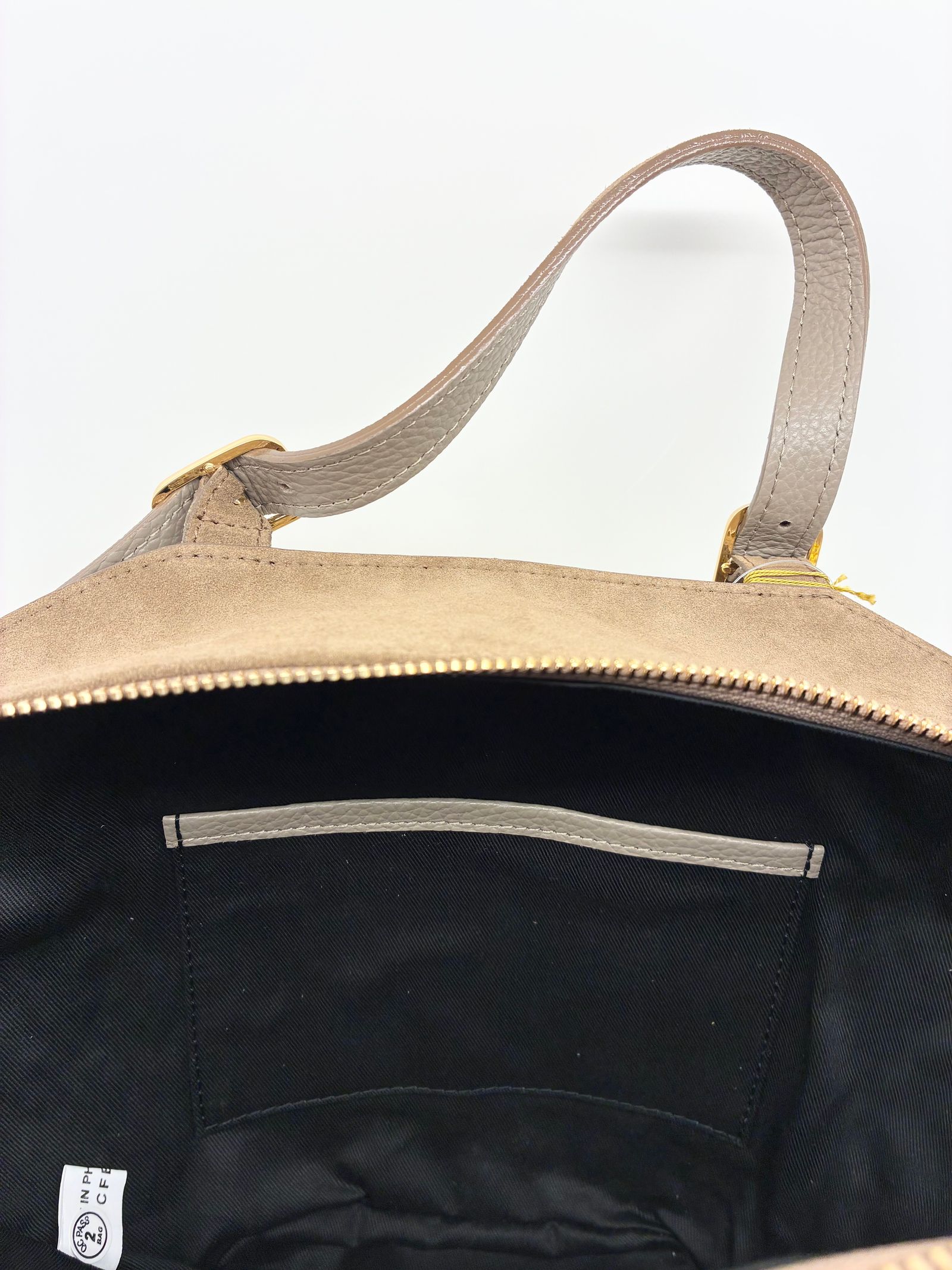 MIRO / スウェードハンドルアバカかごバッグ / ベージュ