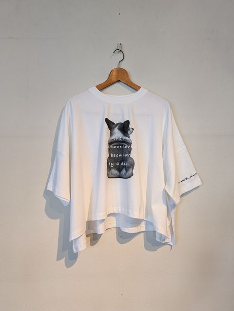 コーギープリント半袖Tシャツ / ホワイト