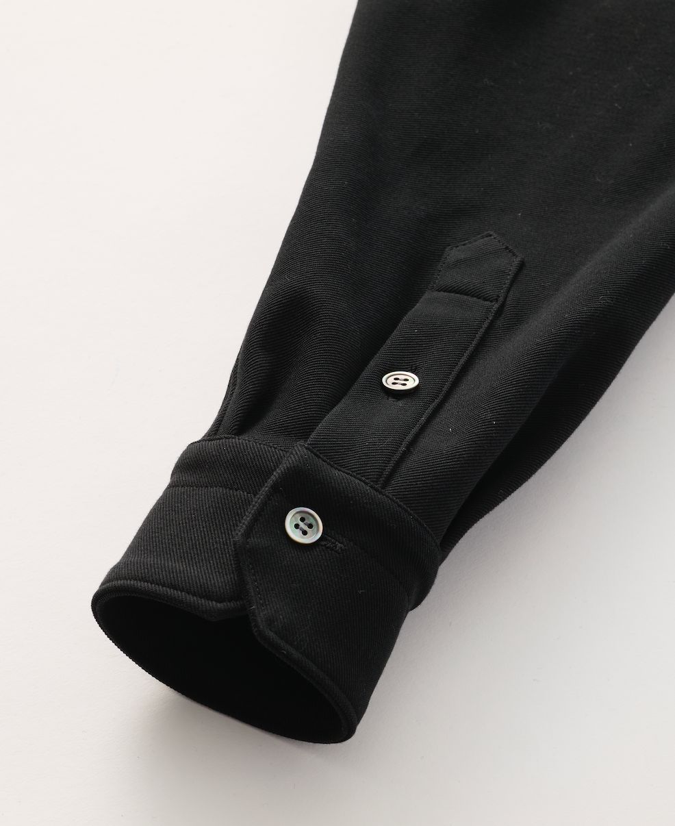 JERSEY AUTHENTIC SHIRT / ジャージーオーバーサイズシャツ / ブラック