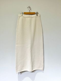 Agiri Cotton Skirt / ニットスカート / ホワイト