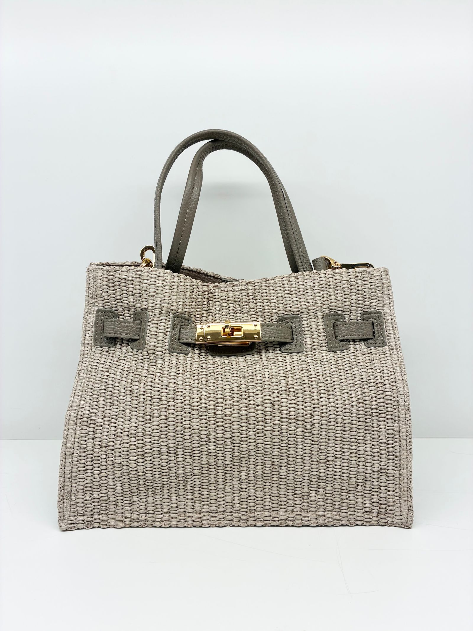 SANDRO / ベルト付きかごバッグ / ベージュ