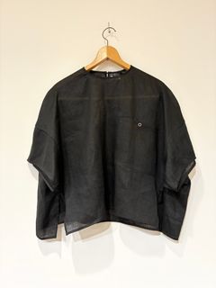 LINEN TEE BLOUSE / リネンブラウス / ブラック
