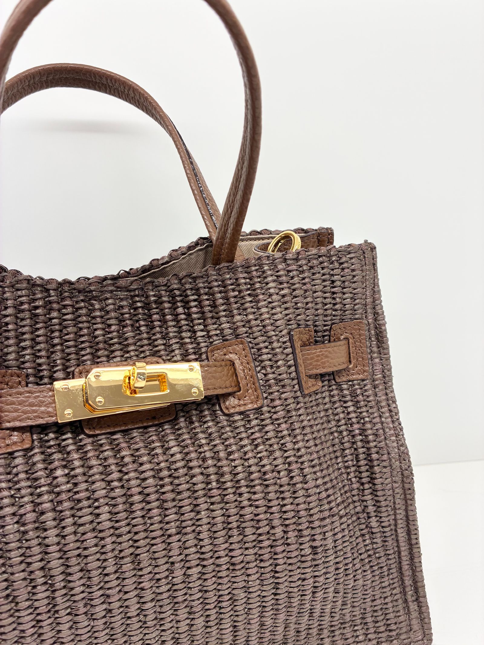 SANDRO / ベルト付きかごバッグ / ブラウン