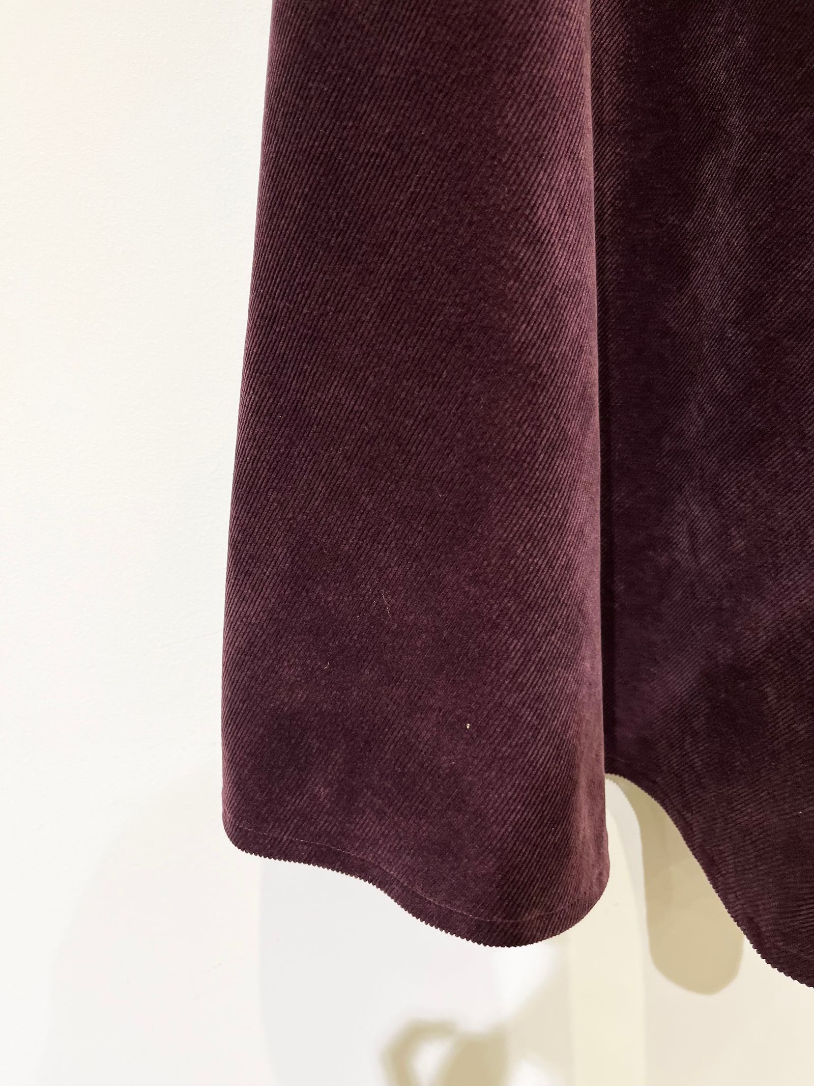 Bed&Breakfast / Chambray Corduroy Dress / コーデュロイワンピース / ボルドー