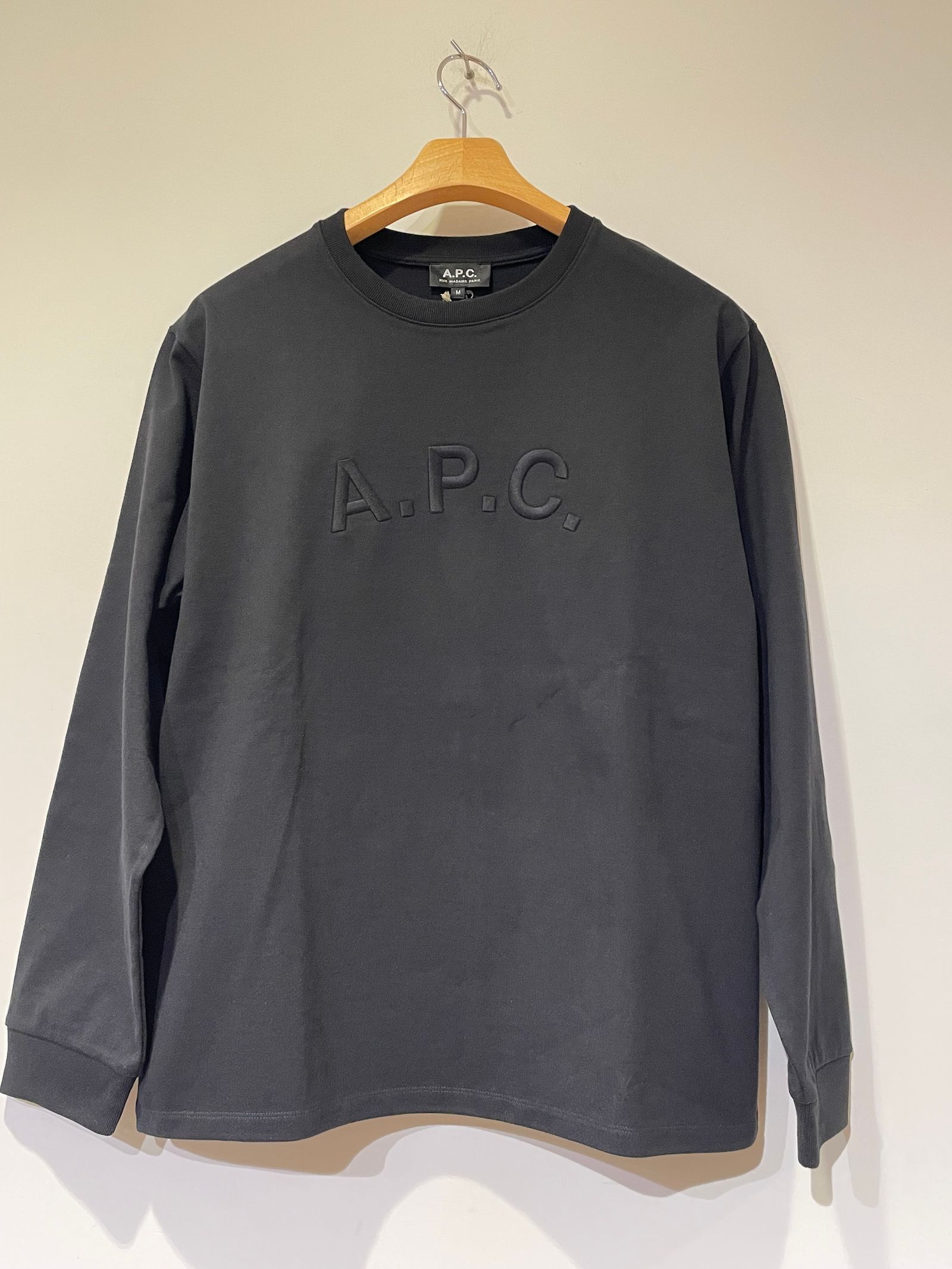 DODU Tシャツ / ロゴ刺繍ロンT / ブラック