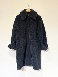 エコペルボア ロングコート / ボアアウター / ネイビー