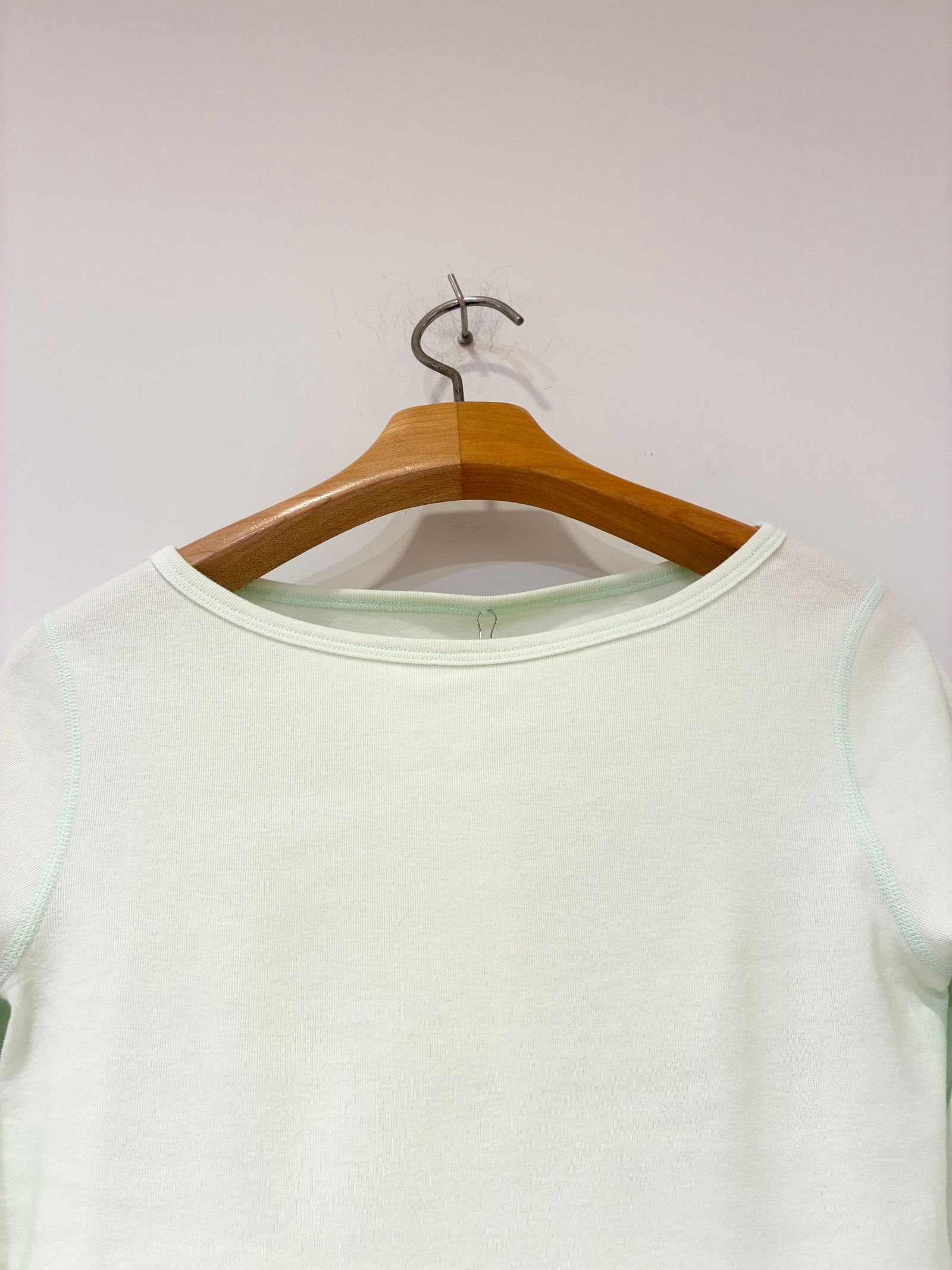 ジンジャー 七分袖 / ボートネックカットソー / ライムグリーン