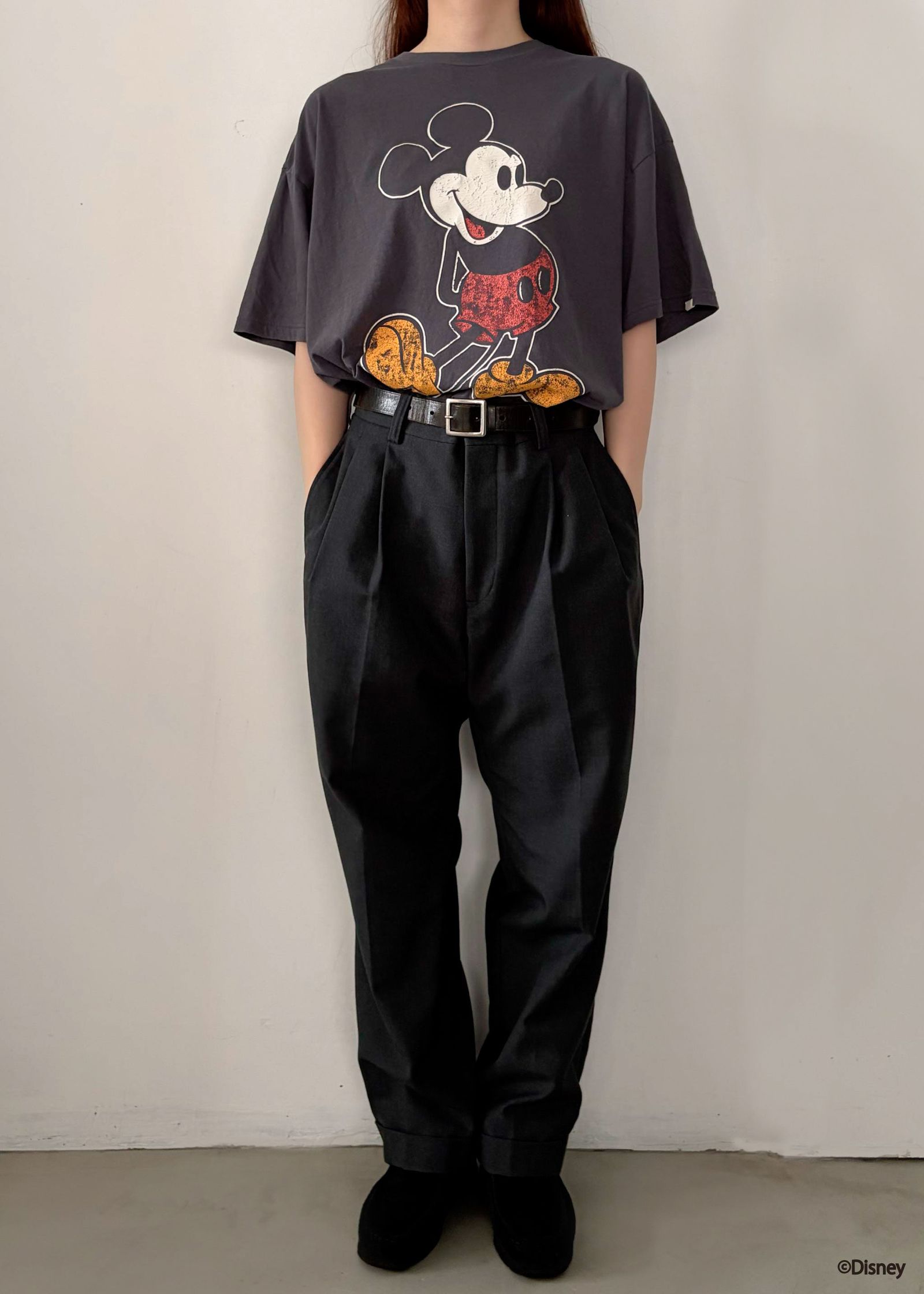 MICKEY TEE / ミッキープリントTシャツ / ブラック