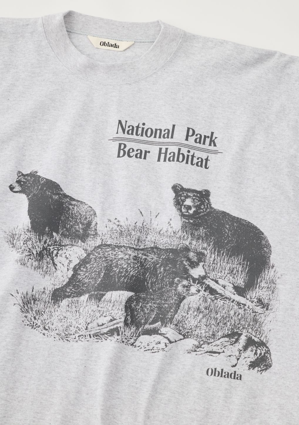 BEAR LONG TEE / プリントロンT / グレー