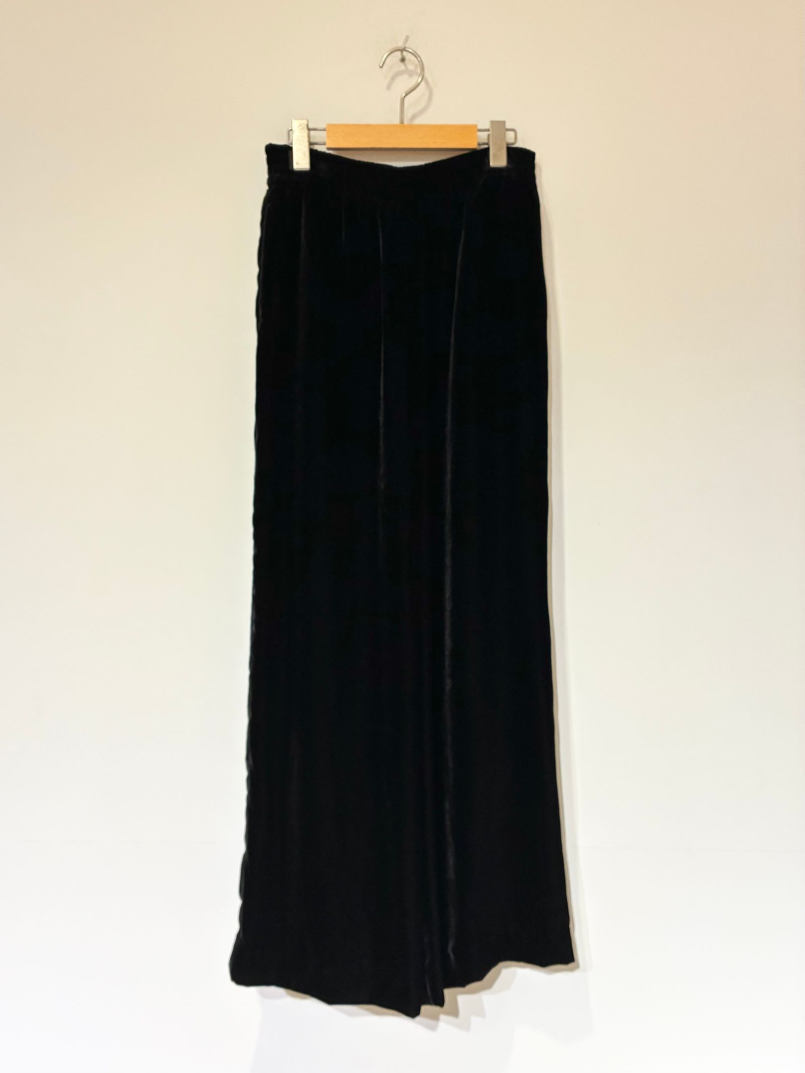 velour pants / ベロアワイドパンツ / ブラック