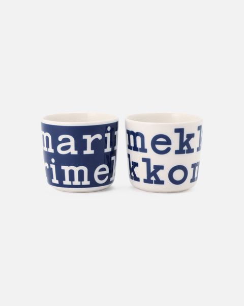 【日本限定】Marimekko Logo / コーヒーカップセット(ハンドルなし) / マグカップ / 湯飲み / ネイビー