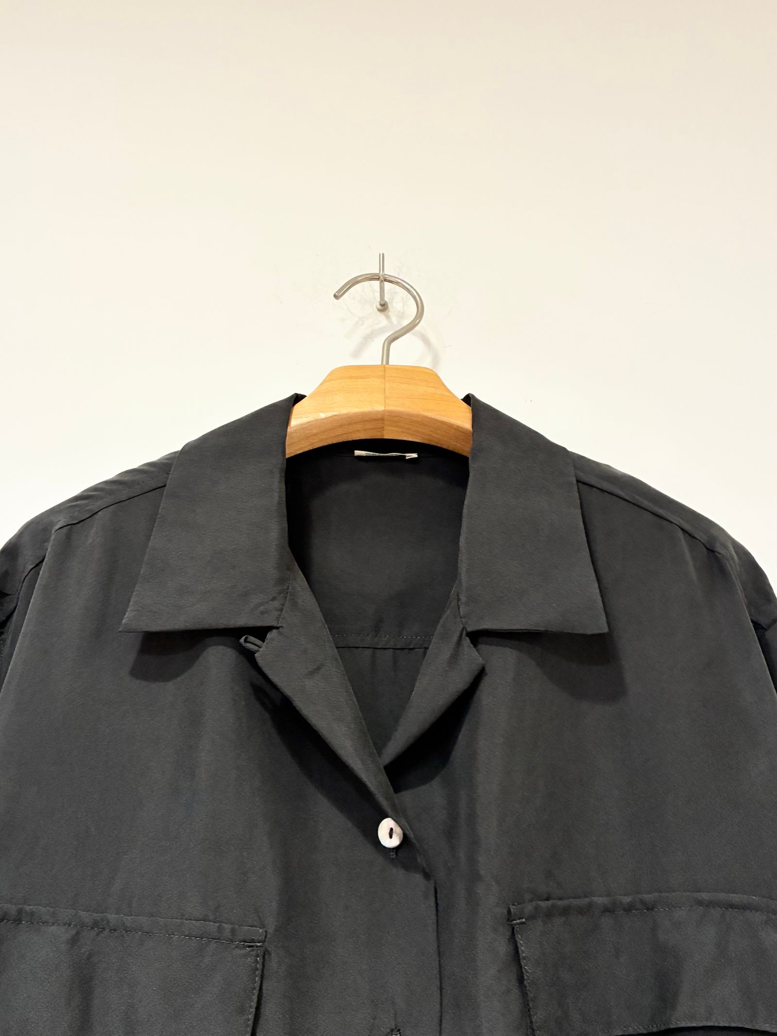 Silk Shirt / シルクシャツ / ブラック