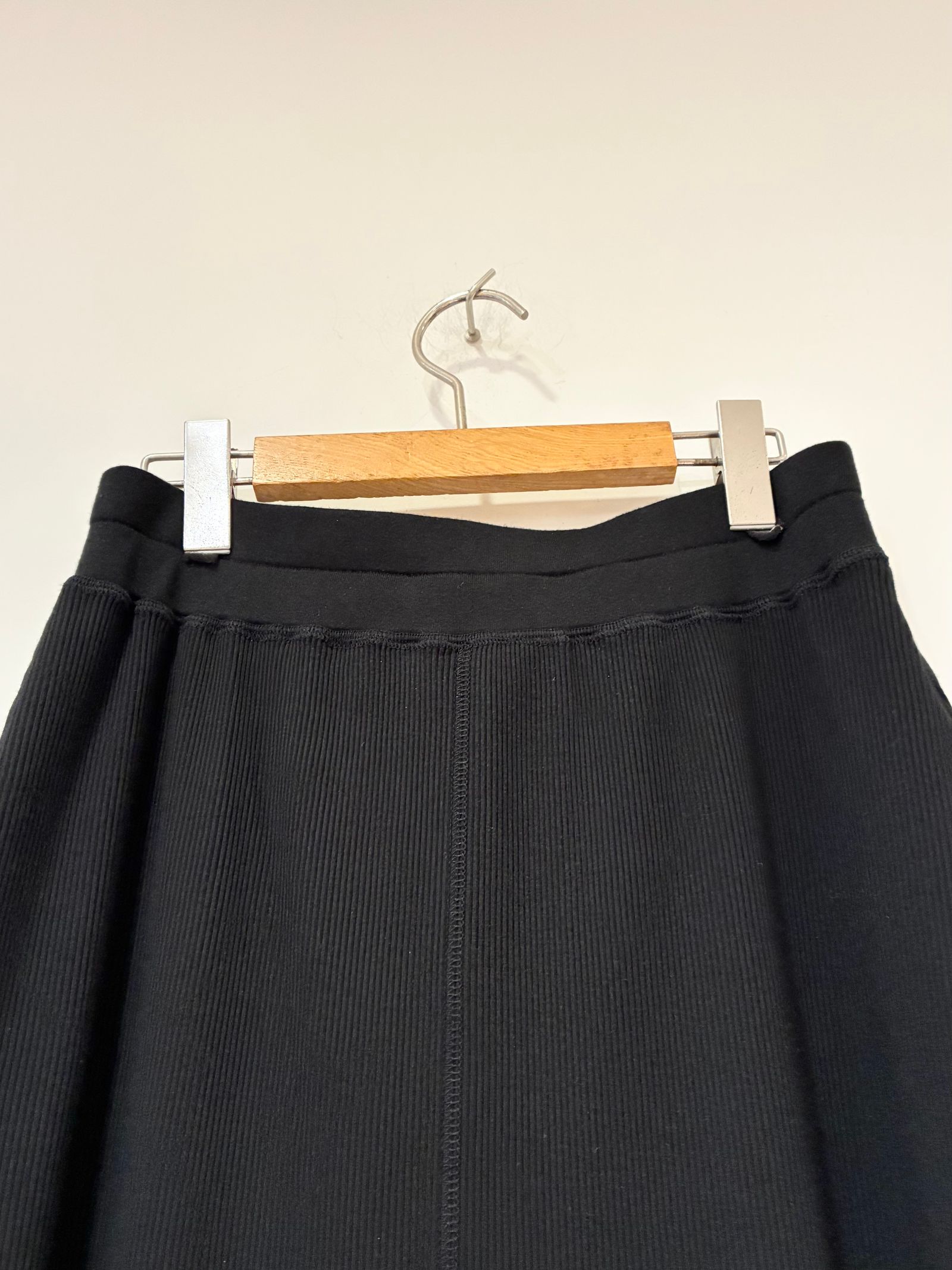 スーピマテレコタイトロングスカート / リブタイトスカート / ブラック