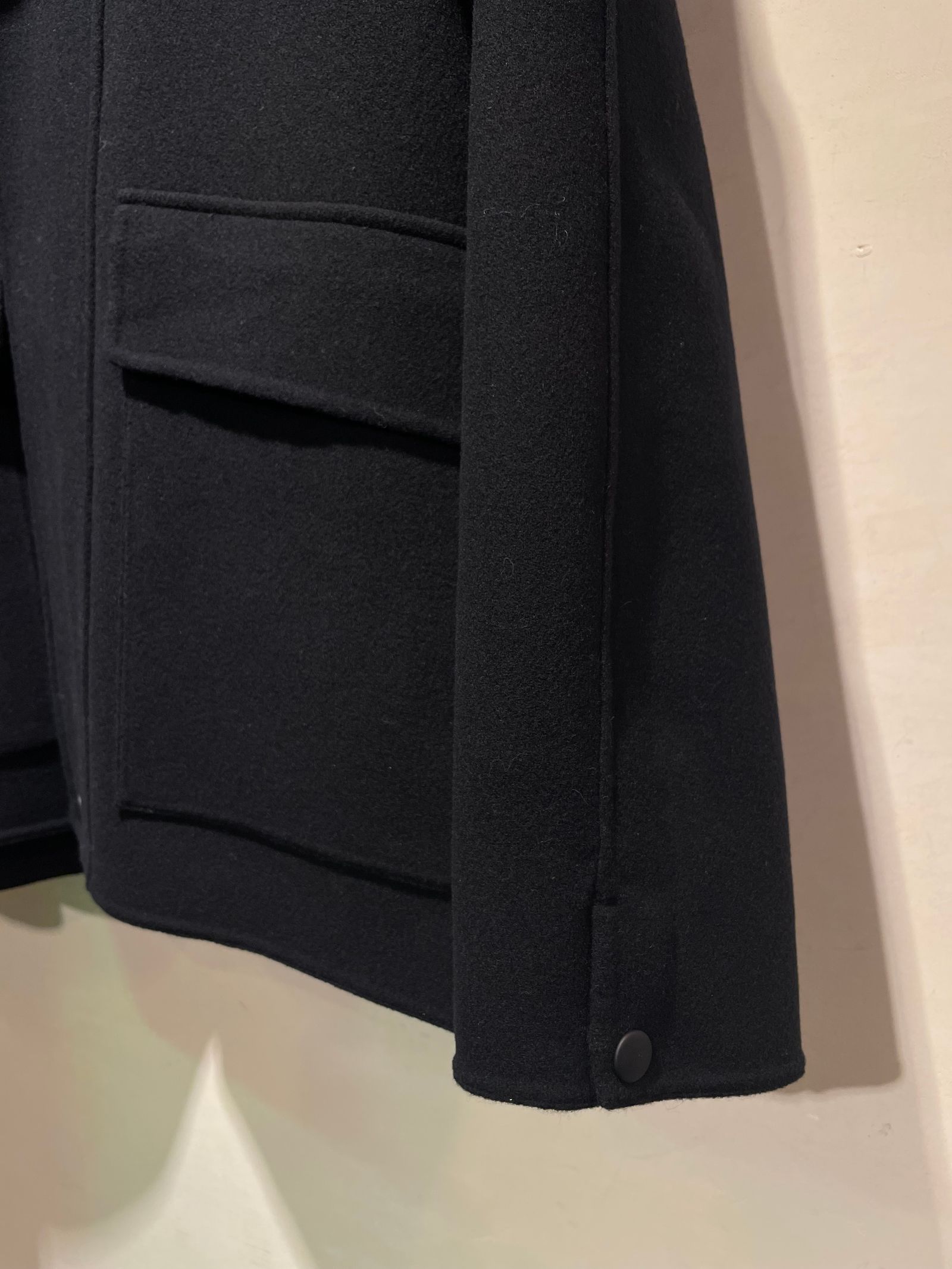 DOUBLE WEAVE WOOL BLOUSON / ウールジップブルゾン / ブラック