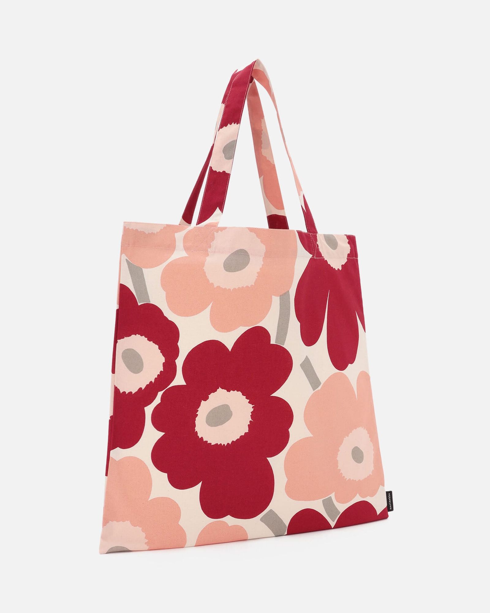 【アジア限定】 Pieni Unikko / ファブリックバッグ / 44x43cm / レッド / ピンク