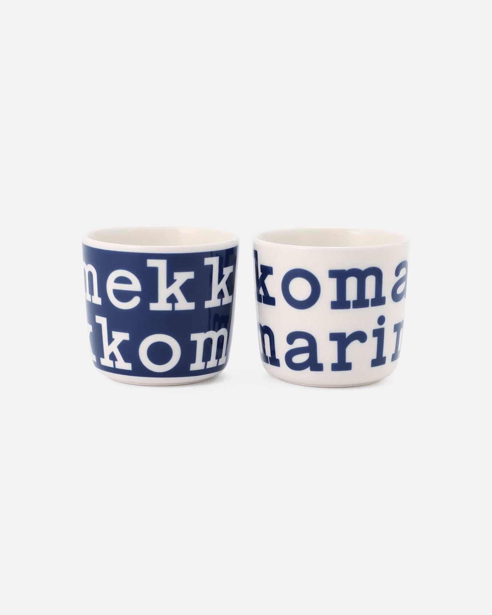 【日本限定】Marimekko Logo / コーヒーカップセット(ハンドルなし) / マグカップ / 湯飲み / ネイビー