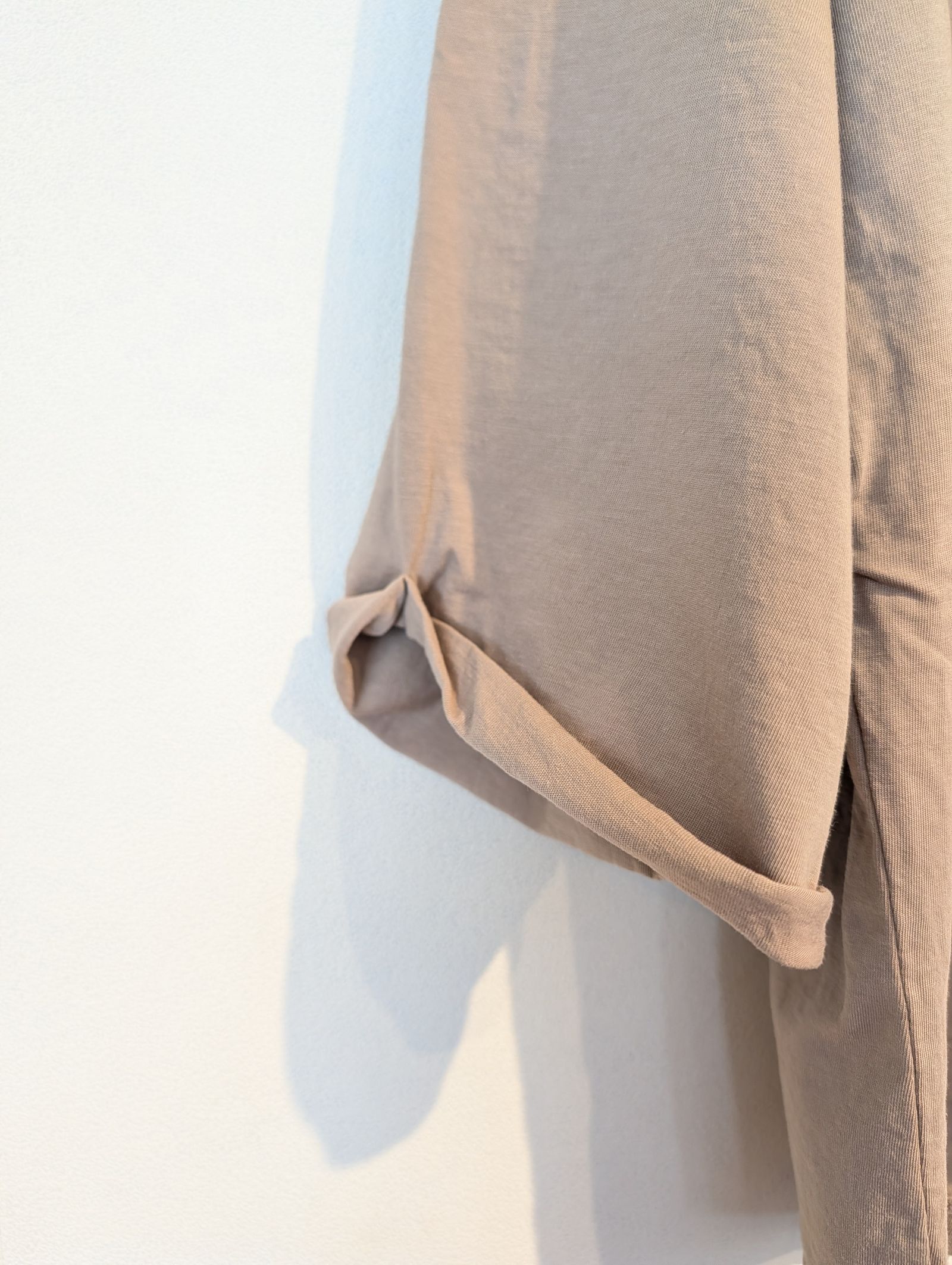 "CHAILLY"ロゴ5分袖T-shirt / 5分袖Tシャツ / ロゴTシャツ / ベージュ