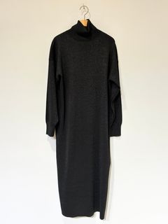 【ラメニット】ルレックスセーター ドレス / ニットワンピース / ブラック