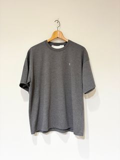エンブロイダリーTシャツ / ワンポイント刺繍Tシャツ / チャコールグレー