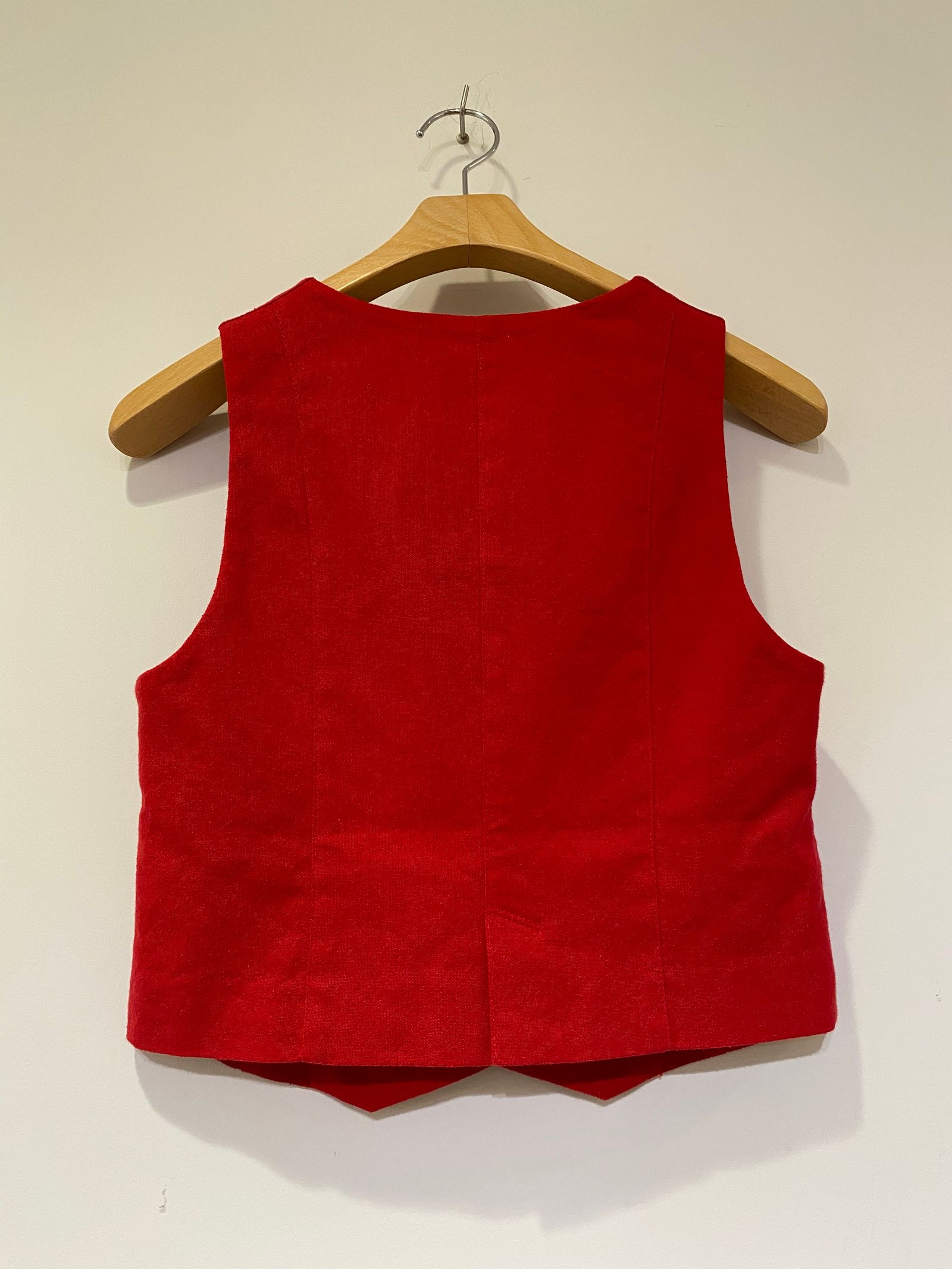 Greed International - Cotton Linen Vest in Red greed international 