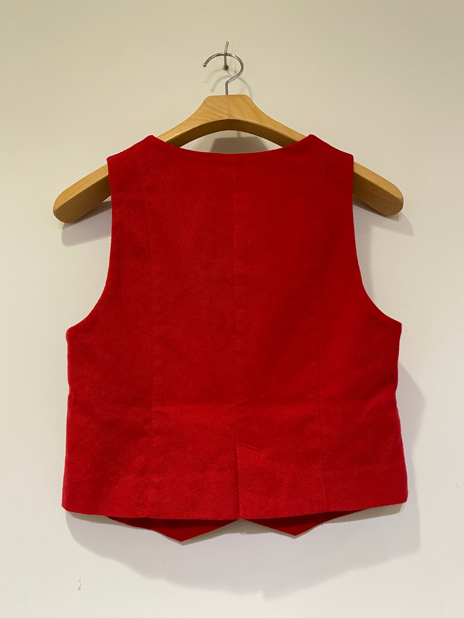 Greed International - Cotton Linen Vest in Red greed international