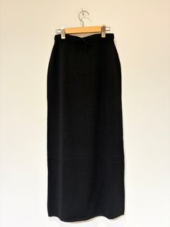 ウールカシミヤ スカート / ニットタイトスカート / ブラック