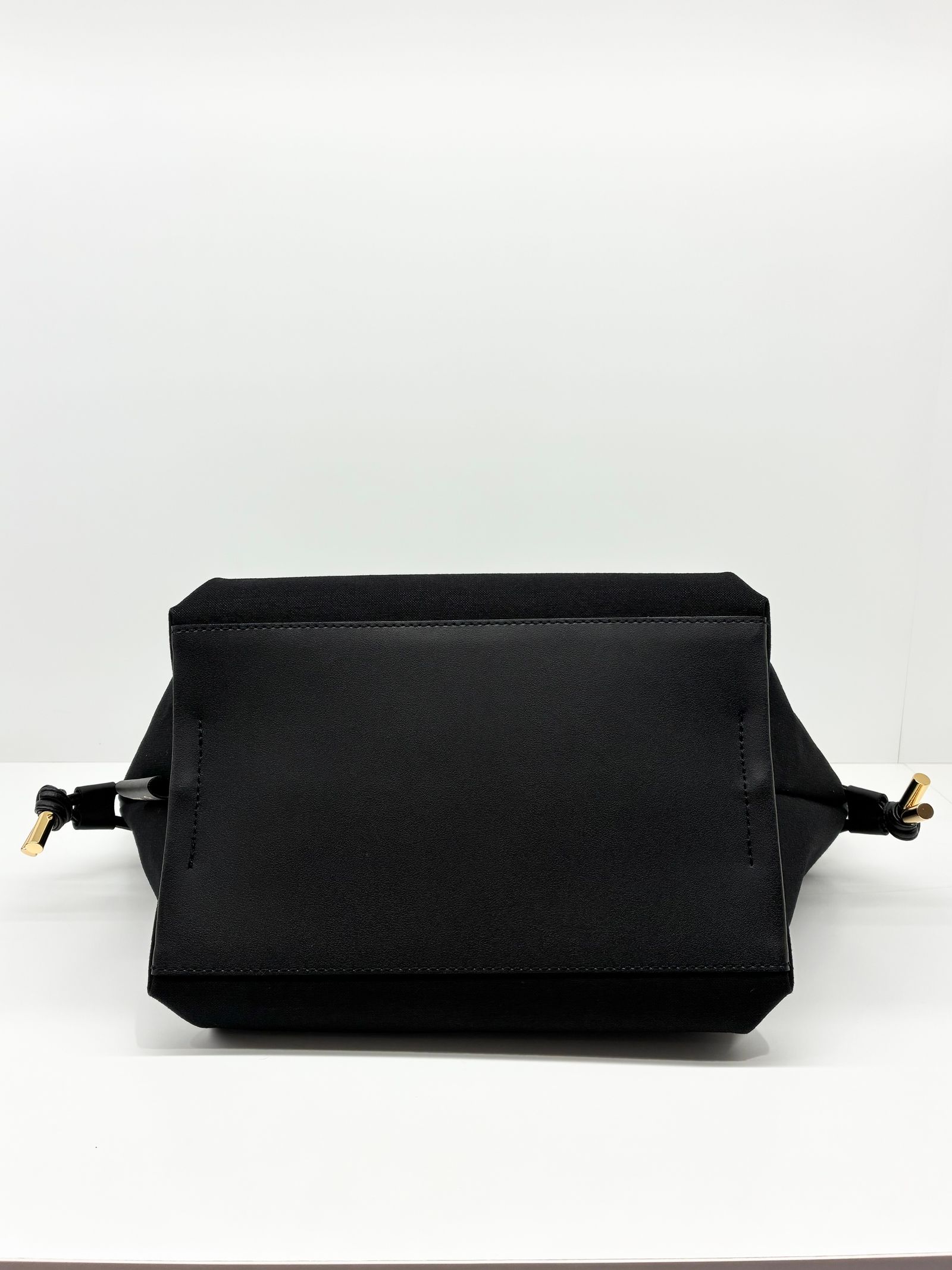 CAMPER / レザーコードキャンバスバッグ / ブラック