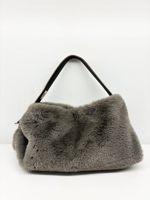 ELMO / レッキスエコファーバッグ / モカ / グレー