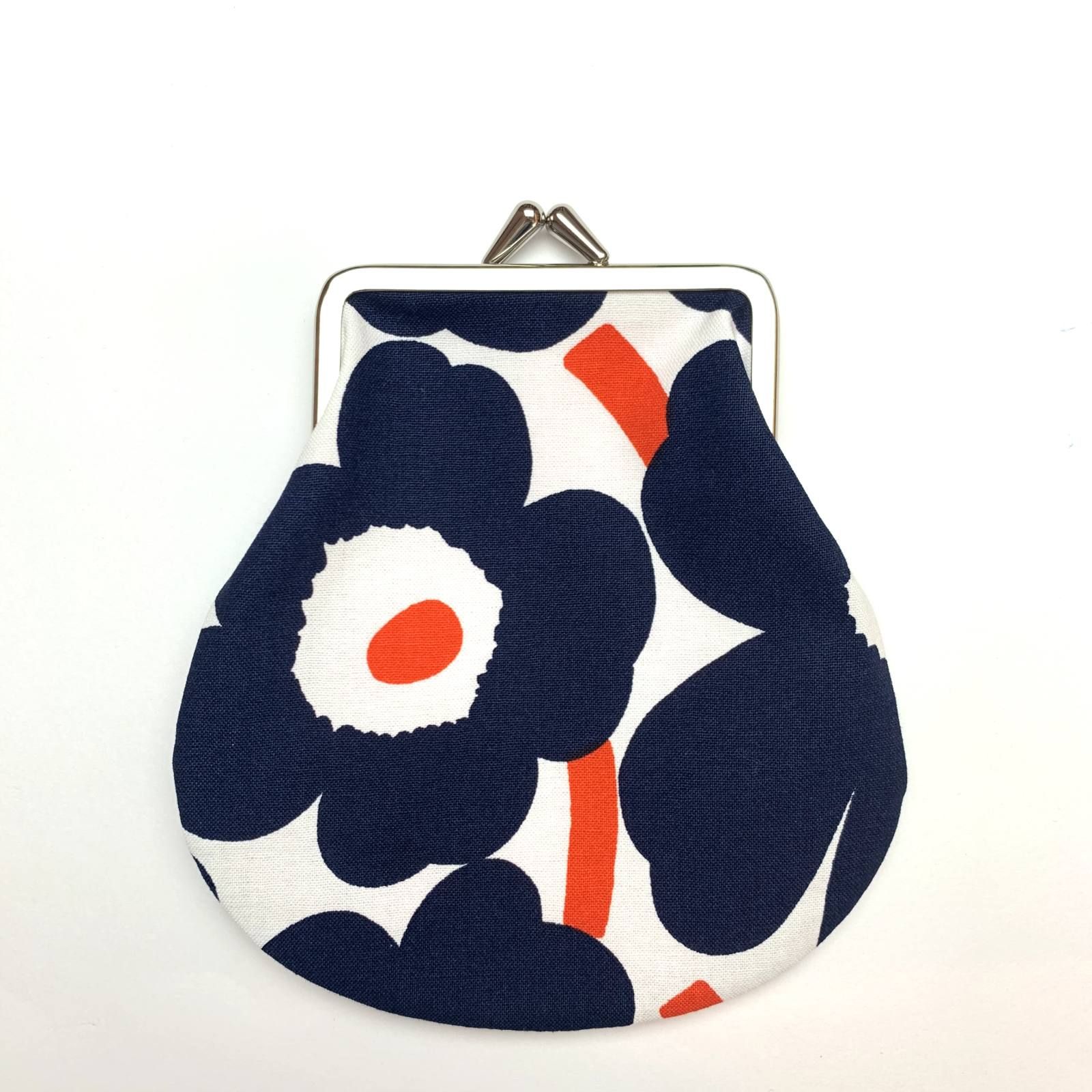 Unikko がま口ポーチ