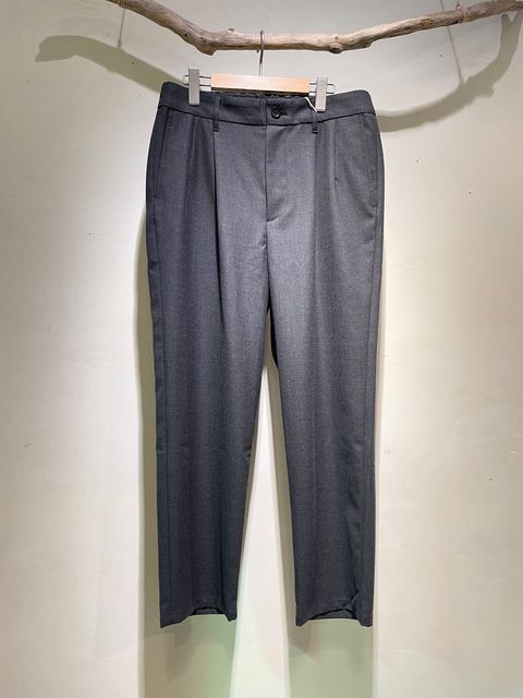 SEMI WIDE TROUSERS / セミワイドパンツ / チャコール