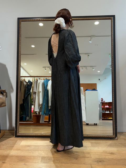 oblada バルーンスリーブワンピースコーデ