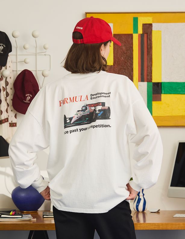 FORMULA ONE LONG TEE / プリントロンT / ホワイト