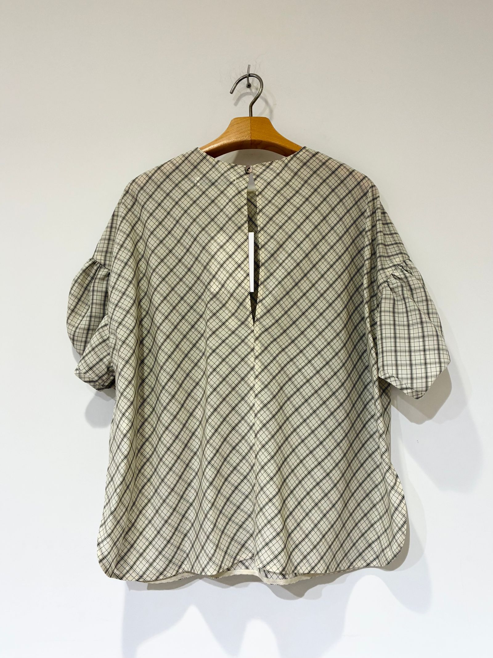 Sienna Glow Check Puff Blouse / パフスリーブチェックブラウス / イエロー