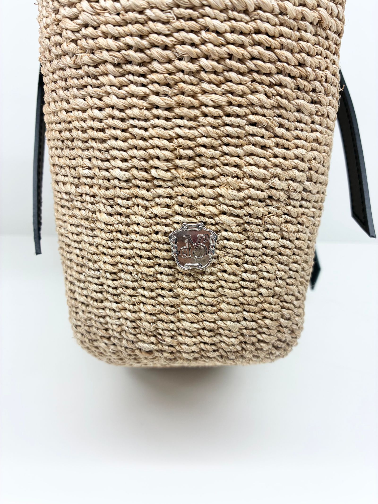 MIRO / スタッズレザーハンドルアバカかごバッグ / ナチュラル / ブラック