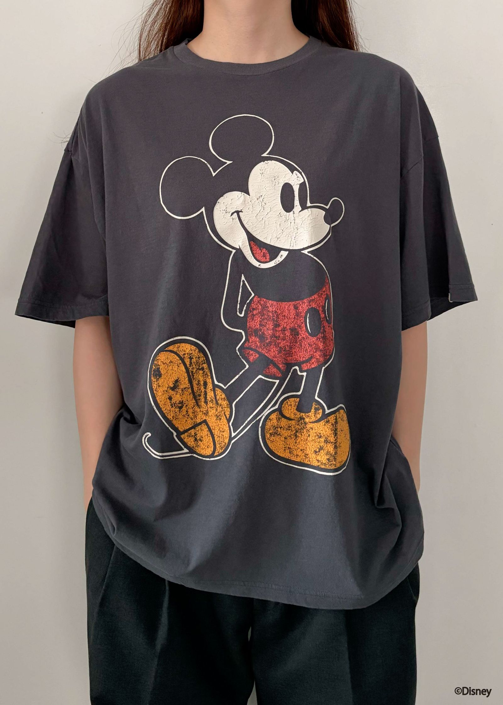 MICKEY TEE / ミッキープリントTシャツ / ブラック