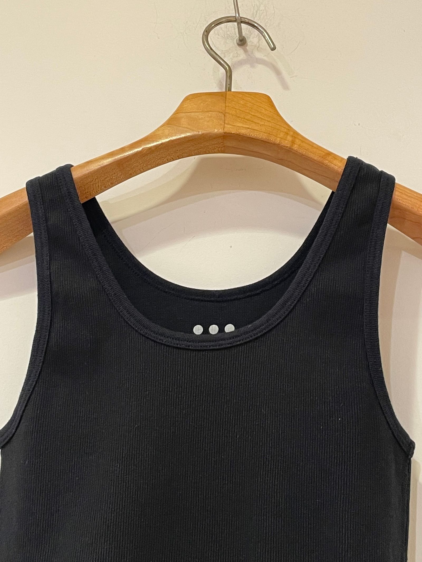 Cotton rib 2×1 tank / リブタンクトップ / ブラック