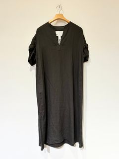 リネンツイストスリーブワンピース / ブラウン