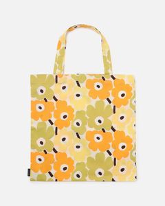 【アジア限定】Mini Unikko / トートバッグ / ファブリックバッグ / 44×43cm / グリーン / イエロー