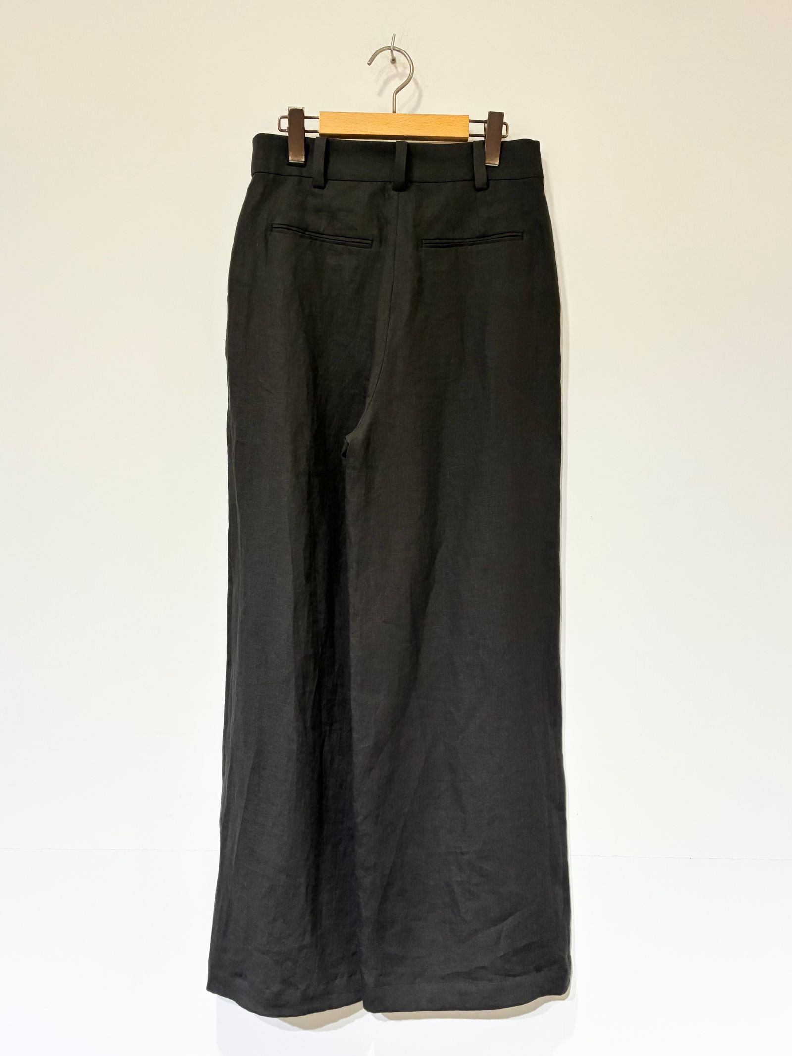 リネンワイドタックパンツ / ブラウン