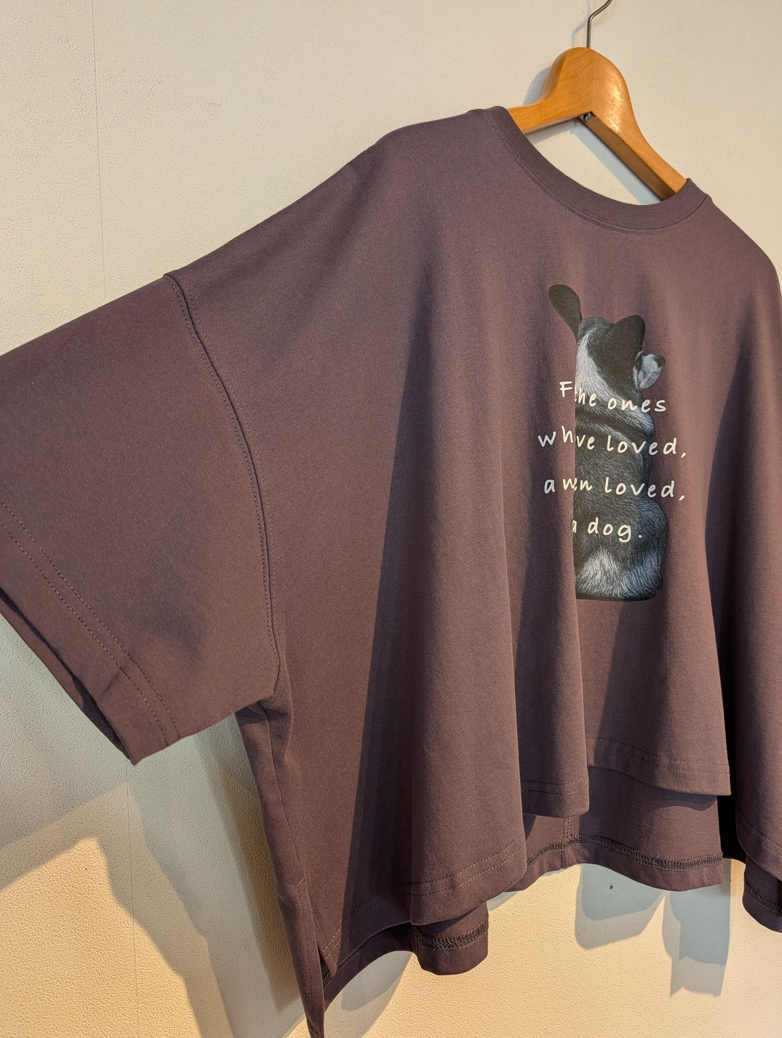 コーギープリント半袖Tシャツ / チャコール
