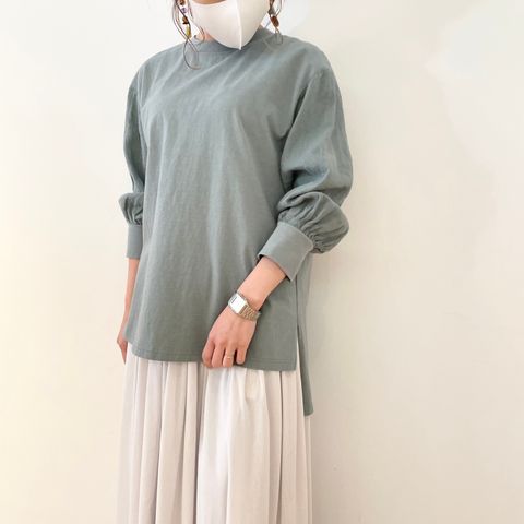 cafuneのリネンスリーブカットソー